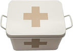 Lassos Boutique Retro Enameled First Aid Box for Medicine Storage and Home Decor with Lid and Removable Tray - Image 5