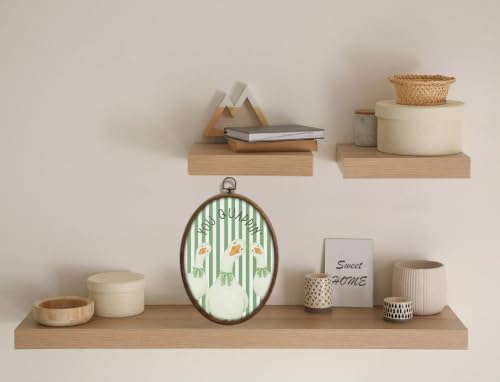 You Quappin' Funny Duck Wall Art, Green Stripe Oval Wall Decor, Waterproof - Image 4