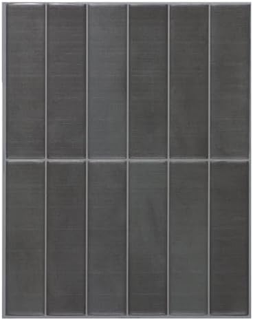 Smart Tiles Peel and Stick backsplash, Stacked Smoke Gray, 11.43"x9" by SmartTiles-OriginalPeelandStickBacksplashTiles
