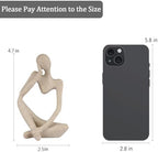 Sandstone Resin Thinker Statue Style Abstract Sculpture, Sandstone, Left - Image 2