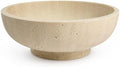 LIN CHUAN Decorative Bowl, Large Fruit Bowl, Travertine Yellow by LINCHUAN