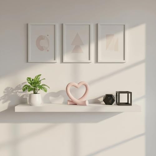 Lescafita Pink Heart Decor Sculpture, Cute Romantic Love Statue Aesthetic Room Decor for Bedroom Desk Shelf Coffee Table, Gift for Her Valentines Birthday - Image 4