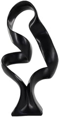 15" Modern Abstract Ribbon Decorative Sculpture, Knot Sculptures,Home Decor,Coffee Table Statues,Dining Living Room Desk Decor（Black） by LAIKEARTS