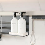 Prus Waso Kitchen Soap Dispenser Set, White Soap Dispenser with Black Stainless Steel Pump, Perfect for Modern Kitchen Decor. (White) - Image 4