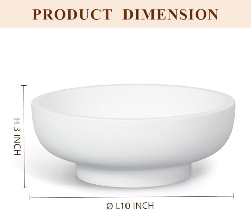 YMXYJM Decorative Resin Bowl, Large Fruit Bowl, White - Image 2