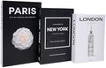 3 PCS Faux Decorative Books for Home Decor-Coffee Table Books Decor-Aesthetic Fake/Faux Books for Decoration,libros Decoration for Coffee Table, Shelf Accessories (3-Mix-Paris Newyork London) by YOYMJBY