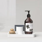 Gurygo 2 Pack 8" Ceramic Vanity Tray - Kitchen Tray for Soap Bottles - Small Rectangular Vanity Tray for Bathroom - Vanity Trays for Bathroom - Kitchen Soap Dispenser Tray,White - Image 3