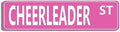Retro Style Pink "CHEERLEADER" Street Metal Tin Sign, 16x4 inches, Perfect for Home, Dorm, or Dance Room Decor, Unique Squad Accessory (B73) by SEHINU