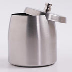 Large Ashtray with Lid for Cigarette, Stainless Steel Smokeless Odorless Windproof Ash tray for Home Office Tabletop Outside Patio Outdoor Balcony(3.93"x3.2"x3.82") - Image 5