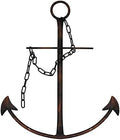Nautical Anchor Wall Decor, Antique Metal Anchor Art Wall Decor With Chain for Bedroom Living Room Dorm Home/13 Antique Farmhouse Decor (Vintage) by Fleecy+day