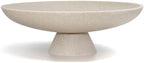 LIN CHUAN Large Decorative Bowl, Resin Pedestal Fruit Bowl, Beige by LINCHUAN