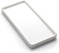 Gurygo 10" Bathroom Tray, Ceramic Vanity Trays for Bathroom, Small Ceramic Tray, Kitchen Soap Trays for Kitchen Counter (White with Gold-Edged, 10",Set/1) by FocusonHomeKitchen