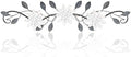 KHJCXS Metal Wall Art Modern Minimalist Metal Flowers Indoor Decor Horizontal Wall Art Iron Artwork,for Over Door,Bedroom,Living Room,Kitchen,Office Scroll Decor (White2) by WelcometoKHJCXS