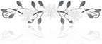 KHJCXS Metal Wall Art Modern Minimalist Metal Flowers Indoor Decor Horizontal Wall Art Iron Artwork,for Over Door,Bedroom,Living Room,Kitchen,Office Scroll Decor (White2) by WelcometoKHJCXS