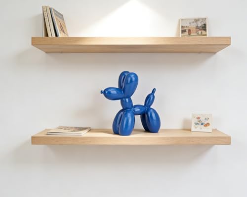 4 Inch Glossy Blue Balloon Dog Sculpture - Image 2