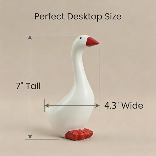 Desk Goose 7 inch Gifts for Women, Mini Desktop Goose Statue Decor for Living Room Bedroom Bookshelf and Office - Image 3