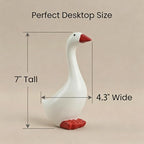 Desk Goose 7 inch Gifts for Women, Mini Desktop Goose Statue Decor for Living Room Bedroom Bookshelf and Office - Image 3