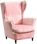 HAOYONG Velvet Wingback Armchair Covers 2-Piece Elastic Stretch Wingback Chair - Image 8