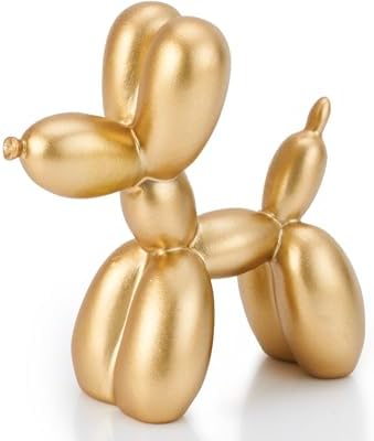 4 Inch Matte Gold Balloon Dog Sculpture by AMOIENSIS