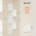 HOOBRO Corner Shelf Wall-Mounted, Set of 2 Floating Corner Shelves for Wall - Image 3
