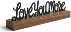 Love You More Sign Desk Decor, Wood and Metal Room Accent by SENCRIVARA