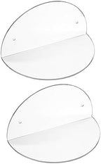 ROYALITA 2-Pack Small Acrylic Shelves Room Decor Floating Shelves, Clear - Image 5