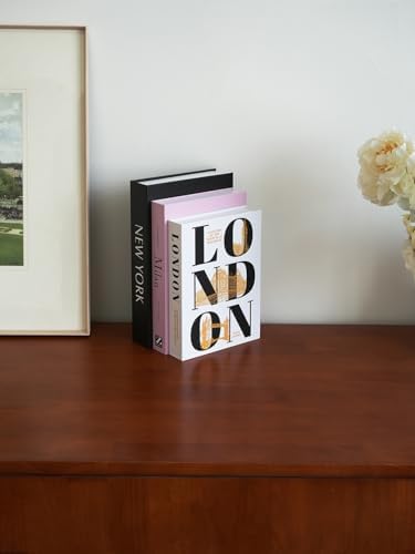 3 PCS Faux Decorative Books for Home Decor-Coffee Table Books Decor-Aesthetic Fake/Faux Books for Decoration,libros Decoration for Coffee Table, Shelf Accessories (3-Mix-MilanNewYorkLondon) - Image 4