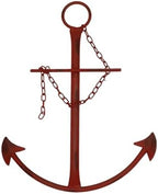 Fleecy day Nautical Anchor Wall Decor, 13in Antique Metal Anchor Art, Vintage Wall Hanging Decor for Bedroom, Living Room, Dorm by Fleecy+day