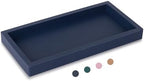 Silicone Bathroom Vanity Tray Dish Soap Holder Sink Organizer, Dark Blue by Heagoale