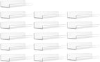 upsimples 16 Pcs 15" Acrylic Shelves for Wall Storage and Organizer, Clear by upsimples