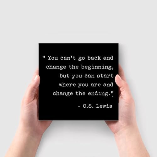 Inspirational Quotes Office Decor Wooden Box Sign Decorative Motivational Office Wood Box Sign Home Rustic Farmhouse Square Desk Decor Sign for Shelf Office Desk Accessories 5 x 5 Inches Black - Image 4