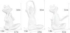 Suoedd White Frog Yoga Figurines 3 Pcs,Modern Decor for Shelf,Desk,Office - Image 2