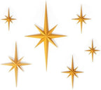 Stylor Mid Century Modern Decor, Gold Mcm Retro 3D Star Art Wall Sculpture, Plastic Starburst Decor, Vintage Celestial Whimsigoth Home Decor Accent. (Set of 6) by Unknown