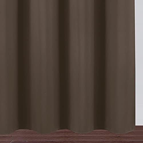 Chocolate Brown Thermal Blackout Curtains/52 x 72 Inch/Set of 2 Panels Room - Image 8
