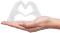 Small Heart Hands Sculpture Decor for Living Room Bedroom Bookshelf Coffe Table and Office Display, Love Finger Statue Modern Aesthetic Home Decor, Unique Gift for Wedding Christmas Birthday (White) by Lynagert