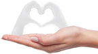 Small Heart Hands Sculpture Decor for Living Room Bedroom Bookshelf Coffe Table and Office Display, Love Finger Statue Modern Aesthetic Home Decor, Unique Gift for Wedding Christmas Birthday (White) by Lynagert