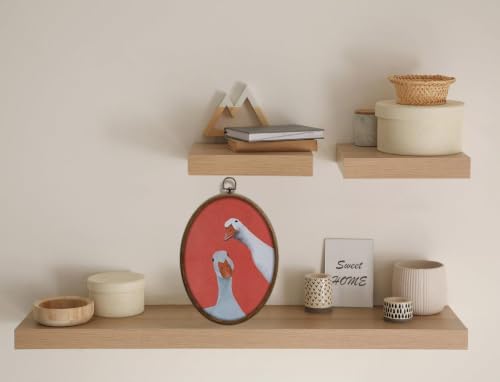 Whimsical Goose Art for Bathroom, Cottage Core Oval Wall Decor, Waterproof - Image 4