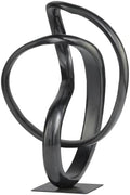 Deco 79 Aluminum Metal Abstract Decorative Sculpture Home Decor Statue, Accent Figurine 8" x 7" x 11", Dark Gray by Unknown