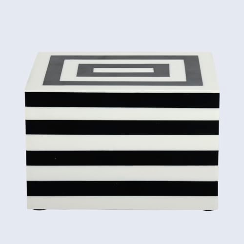 Handicrafts Home Decorative Keepsake Box 6x4.5 – Small Organizer Box with Lid, Boho Decorative Storage, Retro Memory Box, Unique Coffee Table Décor, Jewelry or Trinket Box, Modern Shelf Decorative Box - Image 4