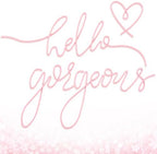 Hicarer Metal Hello Gorgeous Wall Art Minimalist Wall Decor, Light Pink by Hicarer