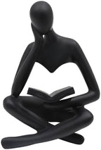 Reading Women Statue, Thinker Sculptures, Abstract Art Ornament, Modern Aesthetic Figurine Decoration, Suitable for Home Living Room Bedroom Office Shelf Table Desk Bookshelf Decor by Jinkoozz