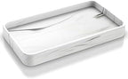 Gurygo 10" Vanity Tray for Bathroom - Hand Towel Tray Organizer for Paper Napkins - Bathroom Vanity Counter Organization - Ceramic Soap Dispenser Tray for Kitchen Counter (Marble White, Set/1)… by FocusonHomeKitchen