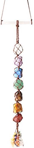 7 Chakra Stones Healing Crystals Hanging Ornament Chakra Tassel Christmas Ornaments Pendulum Good Luck for Home Decoration by Nicestone