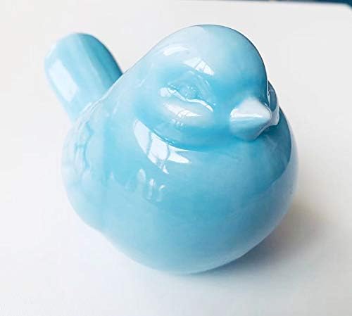 NEW Blue Bird Figurine, Ceramic Chubby Bird Figure Cottage Animal Bird Statue Decorations for Home Garden Decor Accents - Image 6