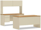 HON Double Pedestal Desk, 60 by 30 by 29-1/2-Inch, Harvest/Putty - Image 4