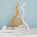 11.4" Tall Hand Blown Glass Sculpture, Murano Style Art Glass Figurine, Modern Coastal Home Decor Accent for Shelf, Table, TV Stand, Living Room Decoration - Image 4