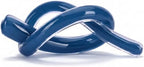 LCCCK Blue Abstract Glass Knot Sculpture, Hand Blown Glass Decor for Coffee Table TV Cabinet, Shelf or Mantel Accent, Modern Knot Art for Coastal Living Room Tabletop Knick Knacks by LCCCK