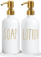 MOMEEMO Bathroom Soap Dispenser Set, White by MOMEEMO