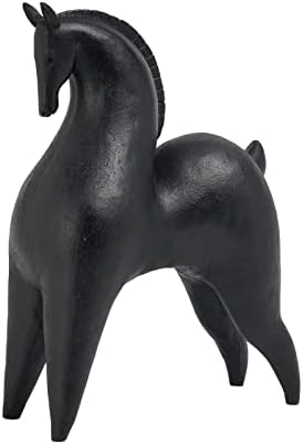 Cynkeyee Black Horse Statue Home-Decor - 11.5 Inch Modern Abstract by Cynkeyee