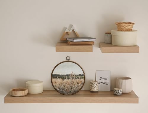 Round Wall Decoration, Vintage Floral Field Landscape Wall Art, Printed Canvas Wall Hanging for Bedroom Kitchen Home Office, Living Room Wall Art, Dorm Decor, Circular Wall Hanging with Hooks,21 - Image 4